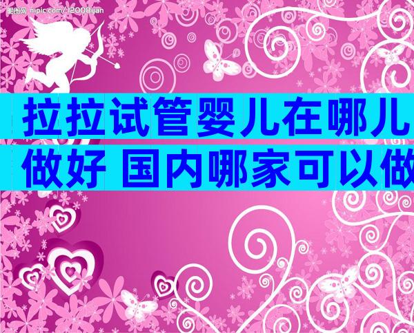 拉拉试管婴儿在哪儿做好 国内哪家可以做拉拉试管